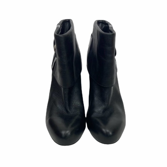 Coach Gene black leather heeled booties Sz 8.5 - Picture 5 of 10